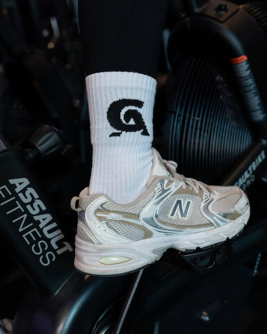 Witte crew sportsokken van Chase Athletics – comfortabele en ademende sokken voor sport en dagelijks gebruik.